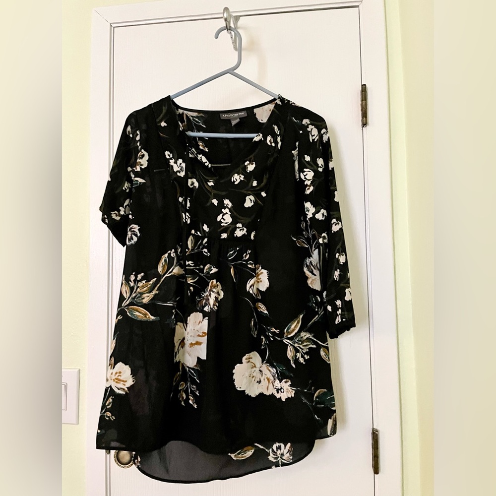Pea in the Pod long sleeve maternity blouse- size small